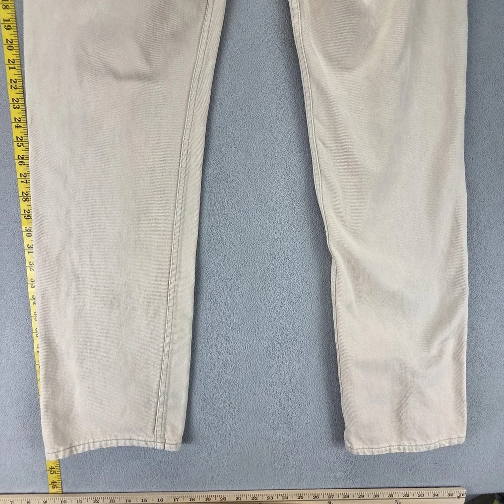 Vintage Levis 501 Jeans Mens Beige‎ Straight Button Fly USA Stains Fits 32x34
